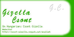 gizella csont business card